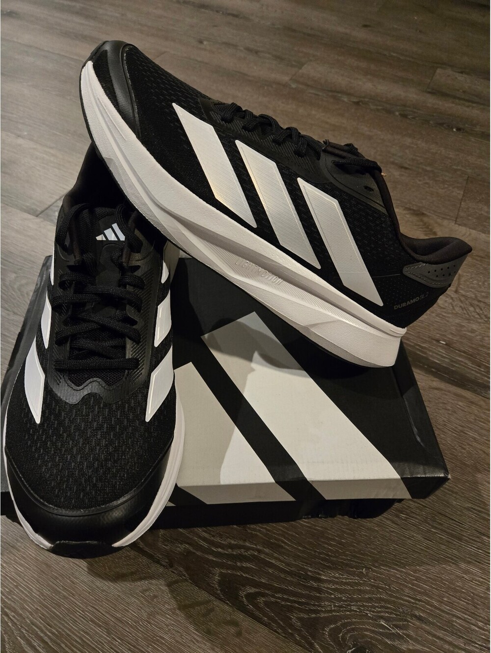 adidas Duramo SL2 IH8218 Men's 11.5 Black White Running Shoes NWT